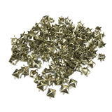 Maxbell 300Pcs 5mm Copper Pyramid Rivets Punk Square Claw Studs Leathercraft Silver