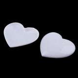 Maxbell 20Pcs Plastic White Buttons Base Sewing Buttons for Fabric Cloth Heart 50mm