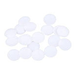 Maxbell 20Pcs Plastic White Buttons Base Sewing Buttons for Fabric Cloth Round 18mm