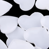 Maxbell 20Pcs Plastic White Buttons Base Sewing Buttons for Fabric Cloth Heart 60mm