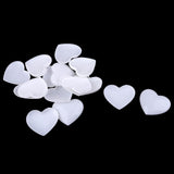 Maxbell 20Pcs Plastic White Buttons Base Sewing Buttons for Fabric Cloth Heart 60mm