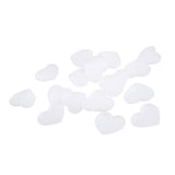 Maxbell 20Pcs Plastic White Buttons Base Sewing Buttons for Fabric Cloth Heart 60mm