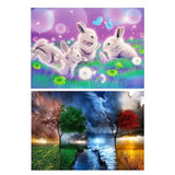 Maxbell 1 Set Beautiful Diamond Paniting Kit Cross Stitch Picture Handcraft Rabbit