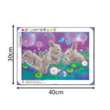 Maxbell 1 Set Beautiful Diamond Paniting Kit Cross Stitch Picture Handcraft Rabbit
