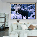 Maxbell DIY 5D Diamond Embroidery Painting Cross Stitch Kit Animal Decor Wolf