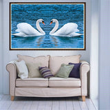 Maxbell DIY 5D Diamond Embroidery Painting Cross Stitch Kit Animal Decor Swan