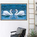 Maxbell DIY 5D Diamond Embroidery Painting Cross Stitch Kit Animal Decor Swan