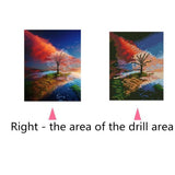 Maxbell Landscape Picture Diamond Embroidery Kits Arts for Wall Decor Tree in Sunset