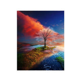 Maxbell Landscape Picture Diamond Embroidery Kits Arts for Wall Decor Tree in Sunset
