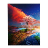 Maxbell Landscape Picture Diamond Embroidery Kits Arts for Wall Decor Tree in Sunset