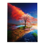 Maxbell Landscape Picture Diamond Embroidery Kits Arts for Wall Decor Tree in Sunset