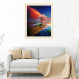 Maxbell Landscape Picture Diamond Embroidery Kits Arts for Wall Decor Tree in Sunset