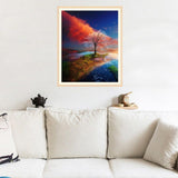 Maxbell Landscape Picture Diamond Embroidery Kits Arts for Wall Decor Tree in Sunset