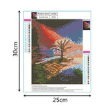 Maxbell Landscape Picture Diamond Embroidery Kits Arts for Wall Decor Tree in Sunset