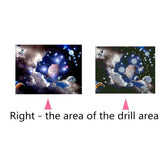 Maxbell 30x25cm Full Drill Outer Space DIY 5D Diamond Painting Kit Home Decor 1#