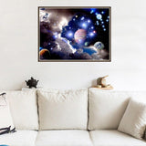 Maxbell 30x25cm Full Drill Outer Space DIY 5D Diamond Painting Kit Home Decor 1#