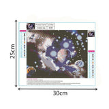 Maxbell 30x25cm Full Drill Outer Space DIY 5D Diamond Painting Kit Home Decor 1#