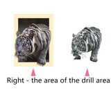 Maxbell DIY 5D Diamond Painting Embroidery Cross Stitch for Home Decor White Tiger