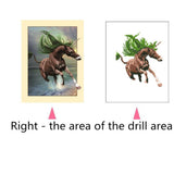 Maxbell DIY Animal 5D Diamond Painting Embroidery Cross Stitch Art Kit Horse 2