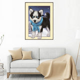 Maxbell DIY Animal 5D Diamond Painting Embroidery Cross Stitch Art Kit Black Dog