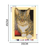 Maxbell DIY 5D Diamond Painting Embroidery Cross Stitch for Home Decor Cat