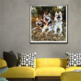 Maxbell 1 Set Daimond Painting Kit Lovely Animal Picture for Wall Decor Dog and Cat