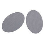 Max 1 Pair Oval Iron/Sew On Patches Elbow Knee Repair Sewing Applique Grey