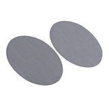 Max 1 Pair Oval Iron/Sew On Patches Elbow Knee Repair Sewing Applique Grey