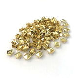 Maxbell Wholesale 100pcs Square Pyramid Rivet Metal Studs Leathercraft DIY Gold