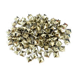 Maxbell Wholesale 100pcs Square Pyramid Rivet Metal Studs Leathercraft DIY Silver