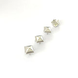 Maxbell Wholesale 100pcs Square Pyramid Rivet Metal Studs Leathercraft DIY Silver