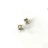 Maxbell Wholesale 100pcs Square Pyramid Rivet Metal Studs Leathercraft DIY Silver