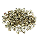 Maxbell Wholesale 100pcs Square Pyramid Rivet Metal Studs Leathercraft DIY Silver