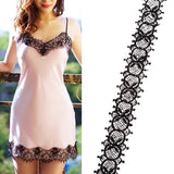 Maxbell 15 Yards Embroidery Lace Trim Sewing Applique DIY Wedding Dress Decor  4#