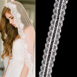 Maxbell 15 Yards Embroidery Lace Trim Sewing Applique DIY Wedding Dress Decor  7#