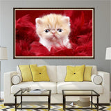 Maxbell DIY Diamond Painting Embroidery Cross Crafts Stitch Kit Cute Cat