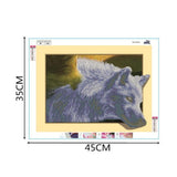 Maxbell Animal DIY 5D Diamond Painting Embroidery Cross Crafts Stitch Kit Wolf 2