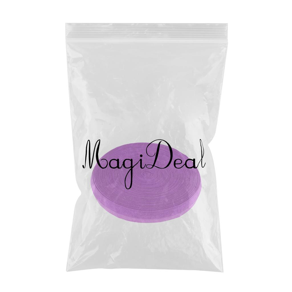 Max 10 Meters Cotton Elastic Band Sewing Trims 15mm Width Purple