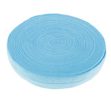 Maxbell 10 Meters Cotton Elastic Band Sewing Trims 15mm Width Lake Blue