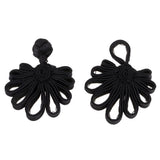 Maxbell 5 Pairs Chinese Frog Knot Closure Buttons for Cloth Decor black