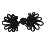 Maxbell 5 Pairs Chinese Frog Knot Closure Buttons for Cloth Decor black