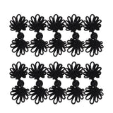 Maxbell 5 Pairs Chinese Frog Knot Closure Buttons for Cloth Decor black