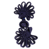 Maxbell 5 Pairs Chinese Frog Knot Closure Buttons for Cloth Decor Navy