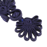 Maxbell 5 Pairs Chinese Frog Knot Closure Buttons for Cloth Decor Navy
