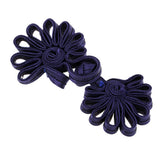 Maxbell 5 Pairs Chinese Frog Knot Closure Buttons for Cloth Decor Navy