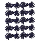 Maxbell 5 Pairs Chinese Frog Knot Closure Buttons for Cloth Decor Navy