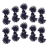 Maxbell 5 Pairs Chinese Frog Knot Closure Buttons for Cloth Decor Navy
