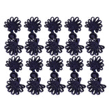 Maxbell 5 Pairs Chinese Frog Knot Closure Buttons for Cloth Decor Navy