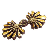 Maxbell 5 Pairs Chinese Frog Knot Closure Buttons for Cloth Decor coffee and gold