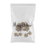 Maxbell 5 Pairs Chinese Frog Knot Closure Buttons for Cloth Decor coffee and gold